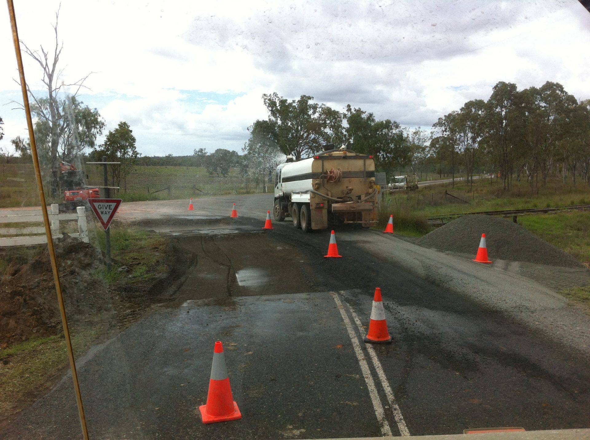 Sunshine Coast Water Carts providing dust suppression